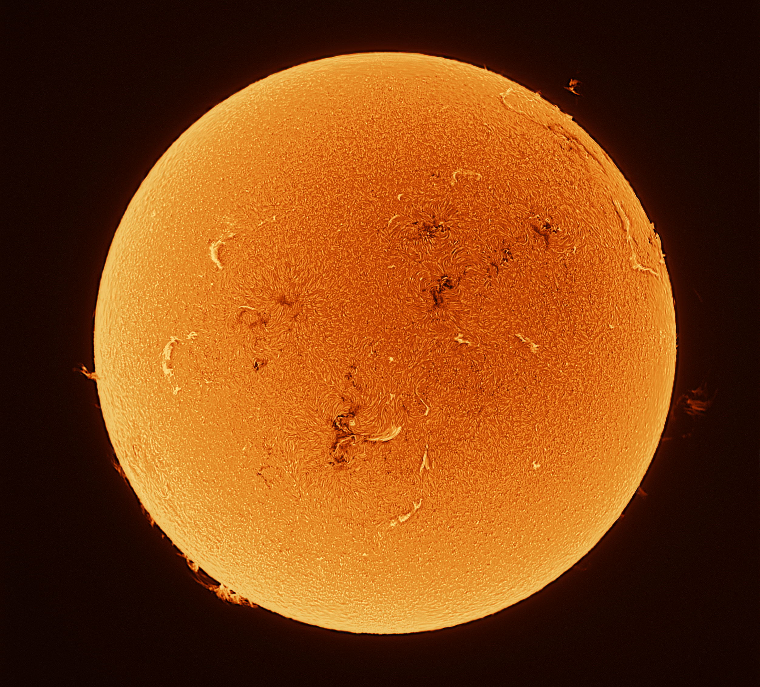 Sun Solar Halpha Acuter 02-08-2026 Color1 Sun Solar Halpha Acuter 02-08-2026 Color2